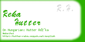 reka hutter business card